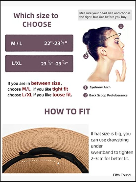 Wide Brim Straw Panama Fedora Hat UPF Sun Protection Foldable Summer Beach main image 4